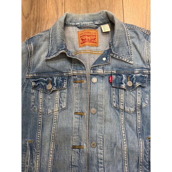 Levi's Women's Denim Jacket Color Blue Size Large - Picture 5 of 6